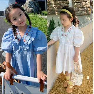 [Do Re Mi] ชุดเดรสแฟชั่นคอตุ๊กตาน่ารักสำหรับเด็กผู้หญิงสไตล์เกาหลี