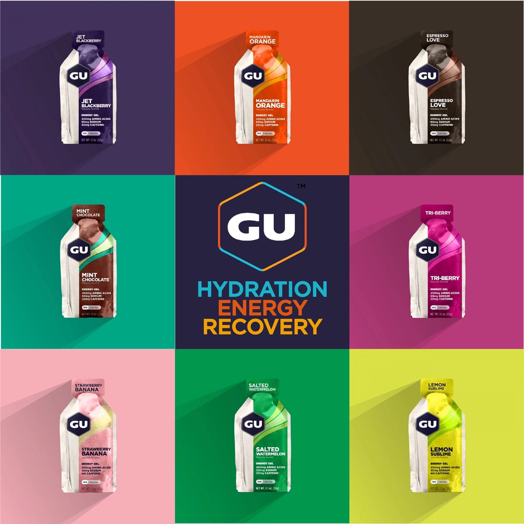 GU ENERGY GEL เจลให้พลังงานสำหรับออกกำลังกาย เจลเพิ่มพลังงาน เจล