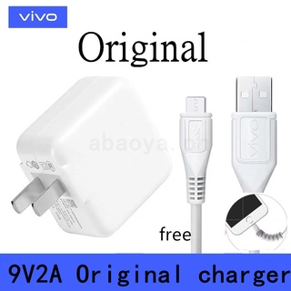 new สายชาร์จ VIVO หัวชาร์จ+สายชาร์จ 1เมตร 2เมตร ชุดชาร์จ - Micro USBสายชาร์จเดิม เมตร ของแท้ 100% Micro Usb Cable Dash Charger รองรับ VIVO V9 V7+ V7 V5s V5Lite V5Plus V5 V3Max V3 Y85 Y81 Y71 Y65 Y55s Y53