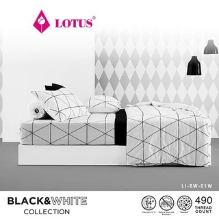 ผ้านวม Lotus รุ่น  Black &amp; White  ขนาด 90"x100"