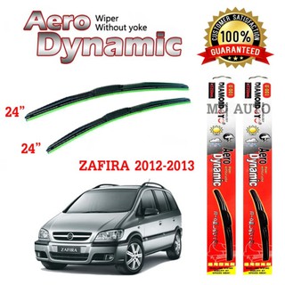 ใบปัดน้ำฝนทรง Aero Dynamic (Diamond eye) ขนาด 24" 24" นิ้ว สำหรับ CHEVROLET ZAFIRA จำนวน 1 คู่