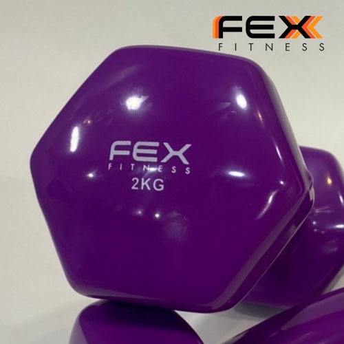 fex-fitness-vinyl-dumbbell-hexagon-น้ำหนัก-2-kg-ราคาต่อคู่