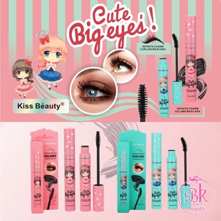 Kiss Beauty มาสคาร่า กันน้ำ กันเหงื่อ ไม่เป็นคราบ หนาราวกับขนตา วอลุ่ม มาสคาร่า หัวแปรงกำมะหยี่ขนาดกะทัดรัด ใช้งานง่าย