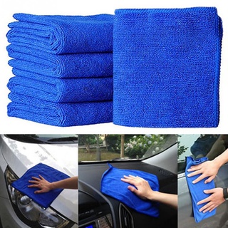 10pcs ผ้าขนหนูไมโครไฟเบอร์ แบบนิ่ม ขนาด 25x25 ซม. สําหรับทําความสะอาดรถยนต์ บ้าน