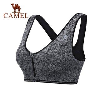 Camel สปอร์ตบรา แบบไร้โครง ด้านหน้าปิด สำหรับออกกําลังกาย โยคะ ยิม