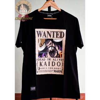 T-shirt DOP-1383 Wanted Kaido มีสีกรมและสีดำ