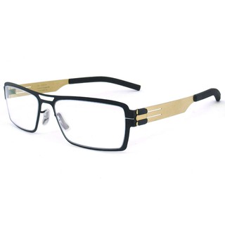 Fashion แว่นตา รุ่น IC BERLIN 004 C-4 สีดำทอง Reionizaton กรอบแว่นตา Eyeglass frame สำหรับตัดเลนส์ วัสดุ สแตนเลสสตีล