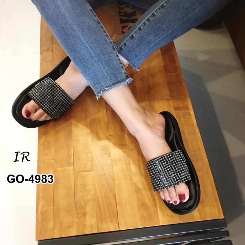 go-4983-รองเท้าแตะพื้นนวมแบรนด์ไทย-หนังเงานวมนิ่ม