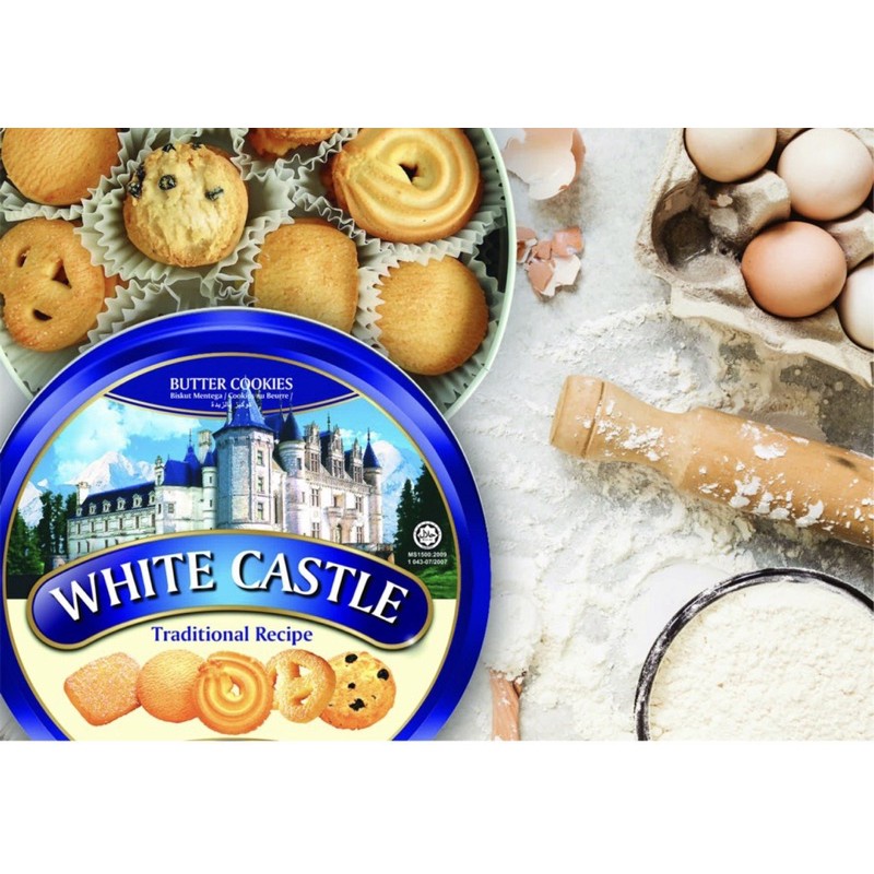 White Castle Butter Cookies คุกกี้กระป๋องเหล็ก ขนาด 114 กรัม EXP20/7/ ...