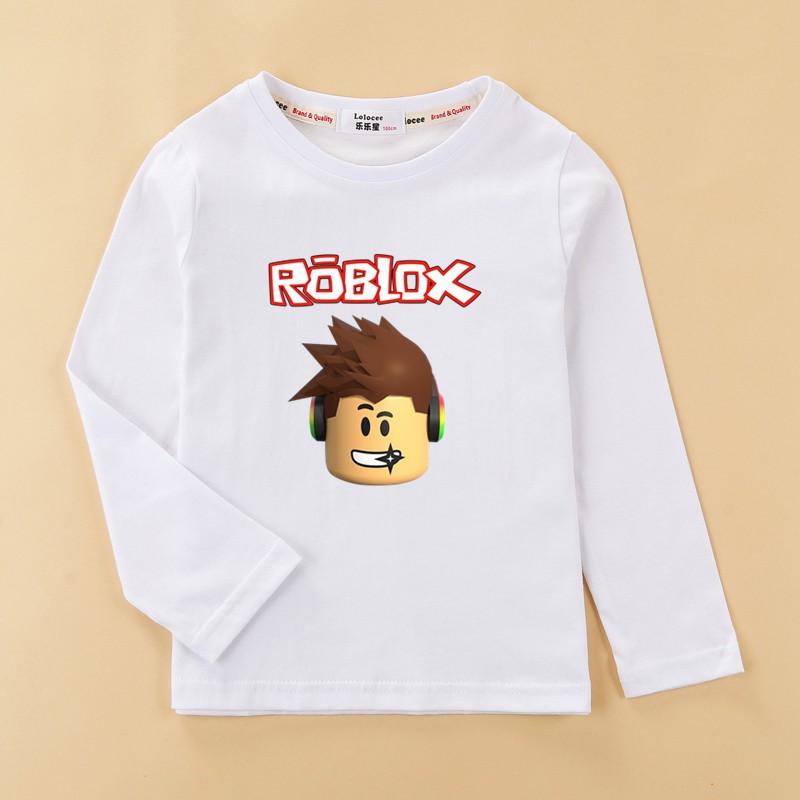 ภาพหน้าปกสินค้าเสื้อยืดผ้าฝ้าย แขนยาว ลาย ROBLOX สำหรับเด็กผู้ชาย
