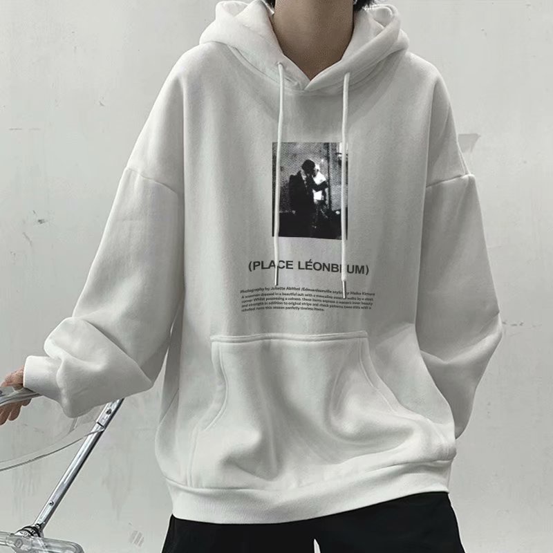 ภาพสินค้าเสื้อกันหนาว มีฮู้ด สไตล์เกาหลี สําหรับผู้ชาย 5 สี long sleeve hoodie จากร้าน yichen98715.th บน Shopee ภาพที่ 6