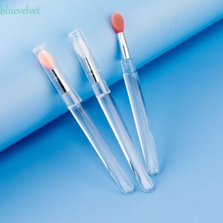 BLUEVELVET Portable Lip protectionBrushes Girls Makeup Brushes Lip Brushes with Protect Cap Women Cosmetic Tools Silicone Eye shadow Concealer Beauty Tools Lipstick Applicators/Multicolor
