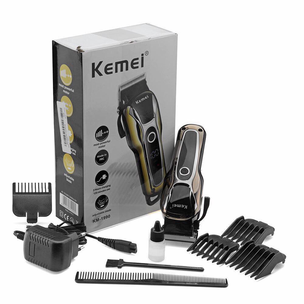 kemei-km-1990-แบตเตอเลี่ยนตัดผม-ปัตตาเลี่ยนตัดผม-แบตเตอเลี่ยนตัดผมไร้สาย-ตัดผมชา