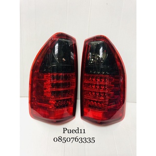 ไฟท้าย ไฟท้ายแต่ง ISUZU D-MAX DMAX 2002 2003 2004 2005 2006 สโมกแดง ดำแดง LED