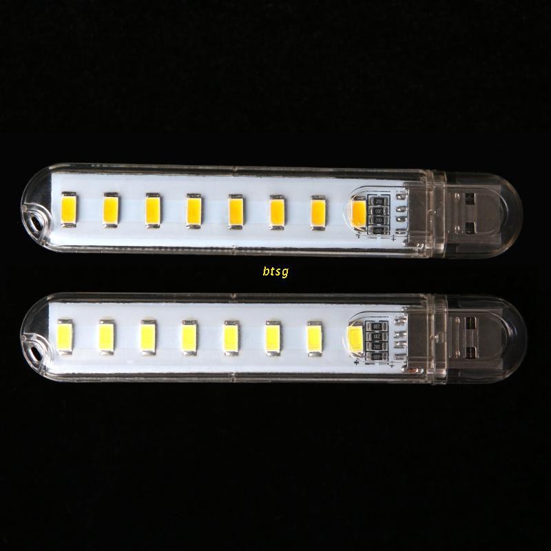 btsg-โคมไฟ-led-dc5v-8-led-usb-ขนาดพกพาสําหรับคอมพิวเตอร์