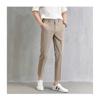 สินค้า NEW-กางเกงผู้ชาย กางเกงกีฬาแฟชั่นลำลอง กางเกงแสลค ยีนส์ยืด Fashion Casual Slacks Cropped Pants คุณภาพดี ยืดหยุ่น ถูกมาก