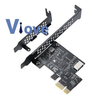 การ์ดขยาย PCI-E 1X เป็น USB 3.2 GEN1 5Gbps Type-E A-Key แผงด้านหน้า Type-C สําหรับเดสก์ท็อป PC (ASM1042A)