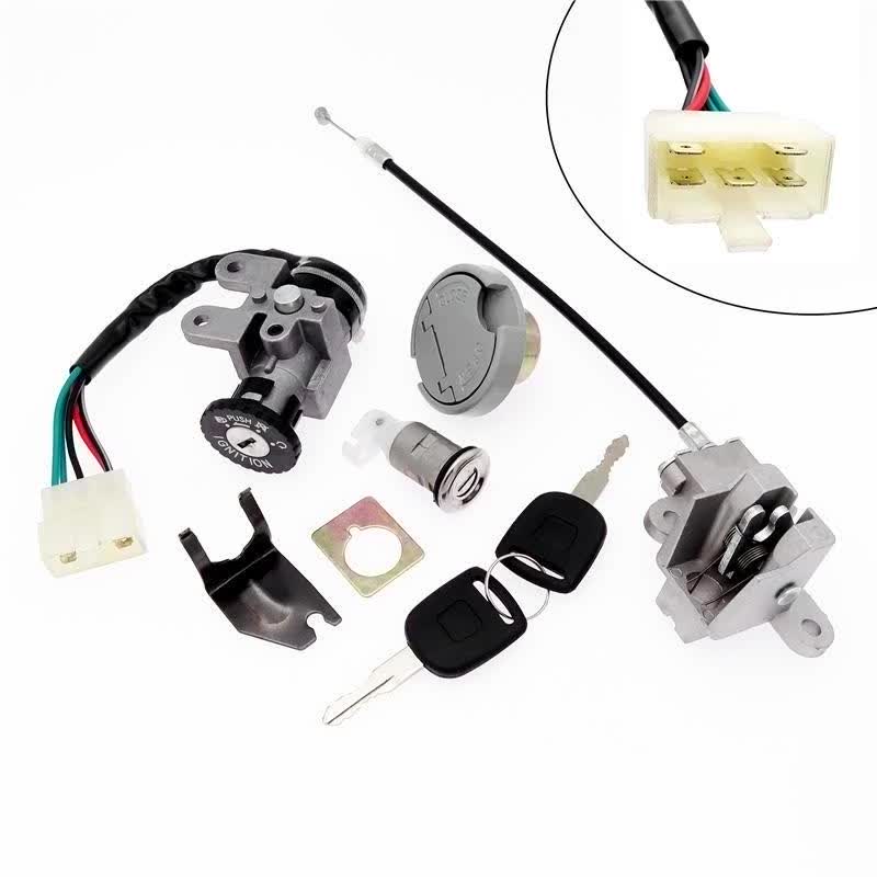 สวิตช์กุญแจล็อครถจักรยานยนต์-สกูตเตอร์-5-สาย-1-ชุด-สําหรับ-honda-etc