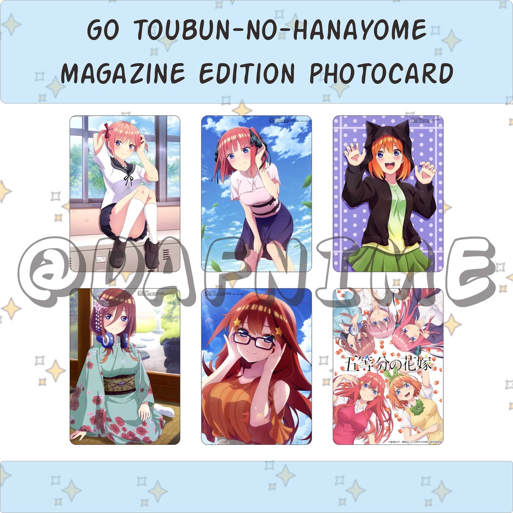 gotoubun-ไม่มีนิตยสาร-ฮานาโอเมะ-ฉบับรูปภาพอนิเมะ