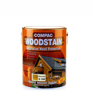 Compac Wood Stain สีย้อมไม้ สำหรับภายนอก และภายใน ขนาด 1/4 แกลลอน (ชนิดเงา)