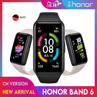 Newest Huawei Honor Band 6 Smart Wristband 1st Full Screen 1.47" AMOLED Color Touchscreen SpO2 Swim Heart Rate Sleep Nap Stress