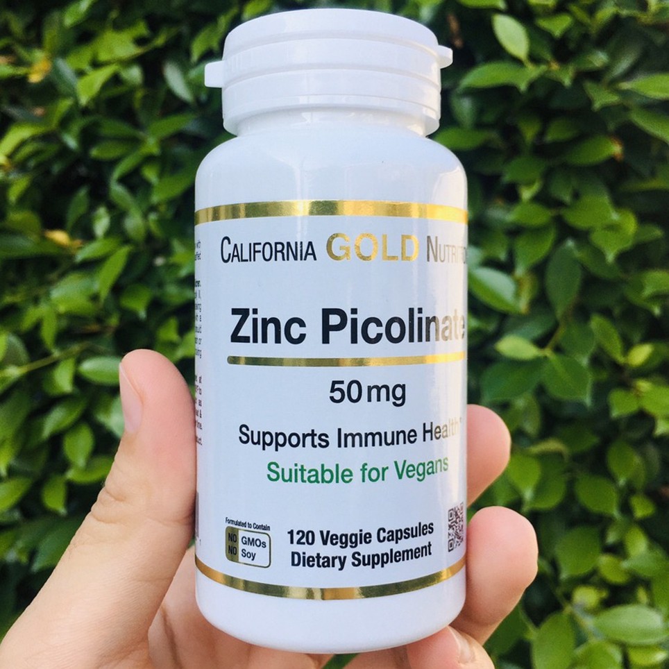 ซิงค์ สังกะสีพิโคลิเนต Zinc Picolinate 50 mg 120 Veggie Capsules