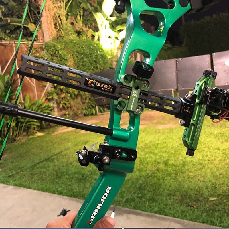 ภาพหน้าปกสินค้าล่าสัตว์ยิงธนู Sanlida X10 Compound Bow Sight 9&quot; แท่งคาร์บอน CNC 6061 อะลูมิเนียม Target Archery จากร้าน bu9yvr1g9h บน Shopee