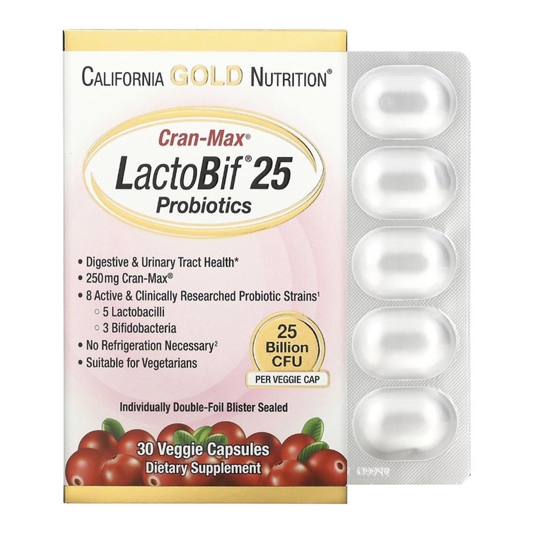 california-gold-nutrition-lactobif-โพรไบโอติก-cran-max-2-5-หมื่นล้าน-cfu-บรรจุแคปซูลผัก-30-แคปซูล