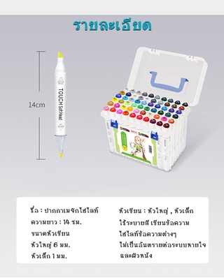 Paint-Marker-Set24 ปากกาเมจิก Paint Marker ปากกามาร์คเกอร์ 2 หัว เน้นข้อความได้ สีใช้ระบาย