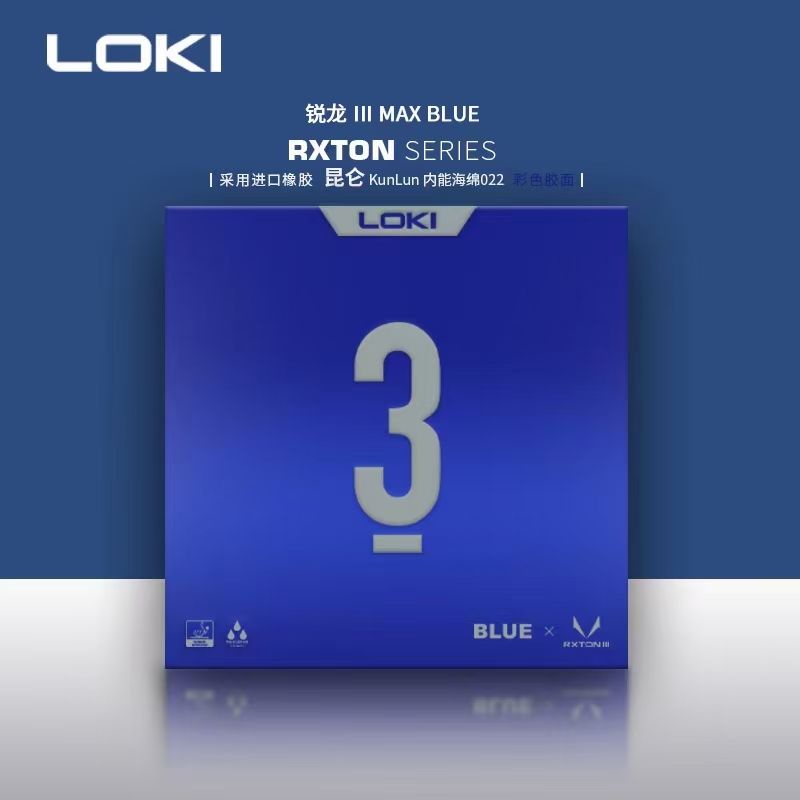 ยางปิงปองLoki Rxton3 (ยางสีฟ้าและสีชมพู) แข่งขันได้ตามกติกาใหม่ ...