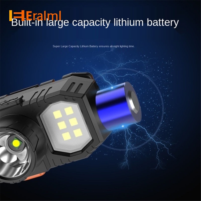 eralml-ไฟฉายคาดศีรษะ-led-กลางแจ้ง-cob-mini-usb-ชาร์จหัวไฟฉายแบบสวมศีรษะ-พร้อมแถบคาดศีรษะปรับได้