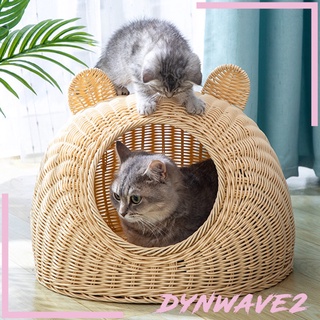 [Dynwave2] บ้านสัตว์เลี้ยง เตียงนอนแบบแบนสําหรับแมวทําความสะอาดได้ ทรายแมวกึ่งคลุม