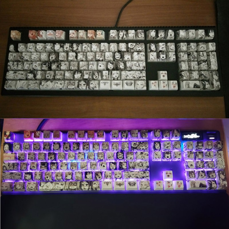 ch-ready-stock-1-ชุด-pbt-oem-ปุ่มกดคีย์บอร์ด-108-คีย์-ธีมอนิเมะ-ahegao-คอมพิวเตอร์-แล็ปท็อป-ในการเล่นเกม-หรือ-ทำงาน