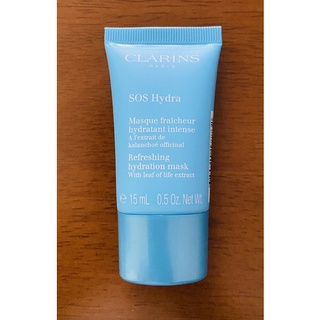 CLARINS 🆘 SOS Hydra Refreshing hydration mask With leaf of life extract 15mL มาร์กหน้าเติมน้ำให้ผิว