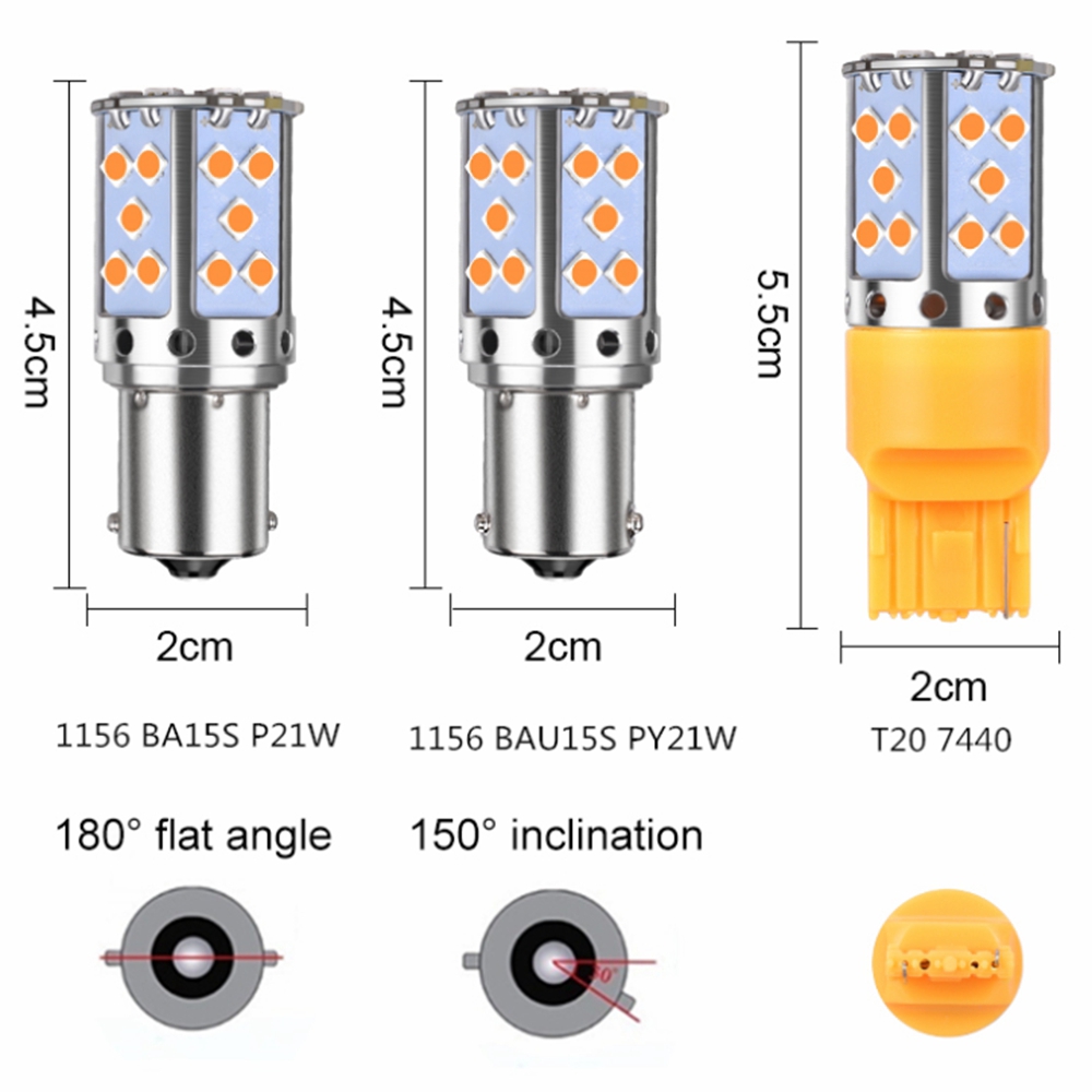 ภาพหน้าปกสินค้าMayshow ไฟ 35Smd LED T20 7440 21w 1156 BA15S 1156 BAU15S สำหรับติดรถยนต์ จากร้าน mayshow.th บน Shopee