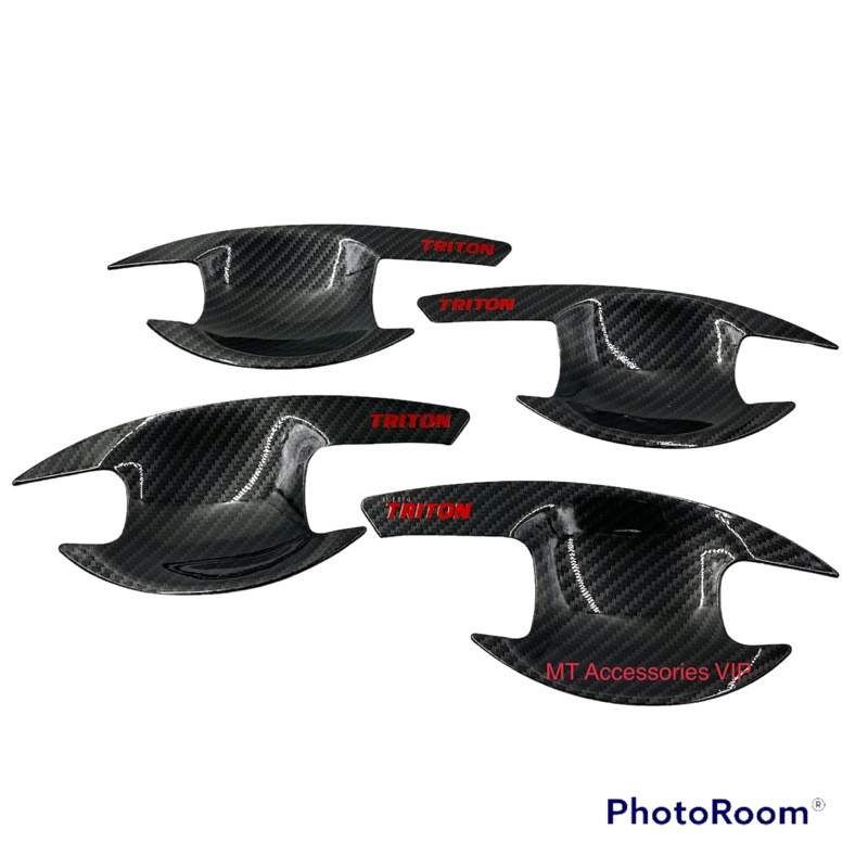 triton-ไททั้นปี2015-2022-รุ่น4ประตู-เบ้ากันรอย-ลายแคฟล่าโลโก้แดง