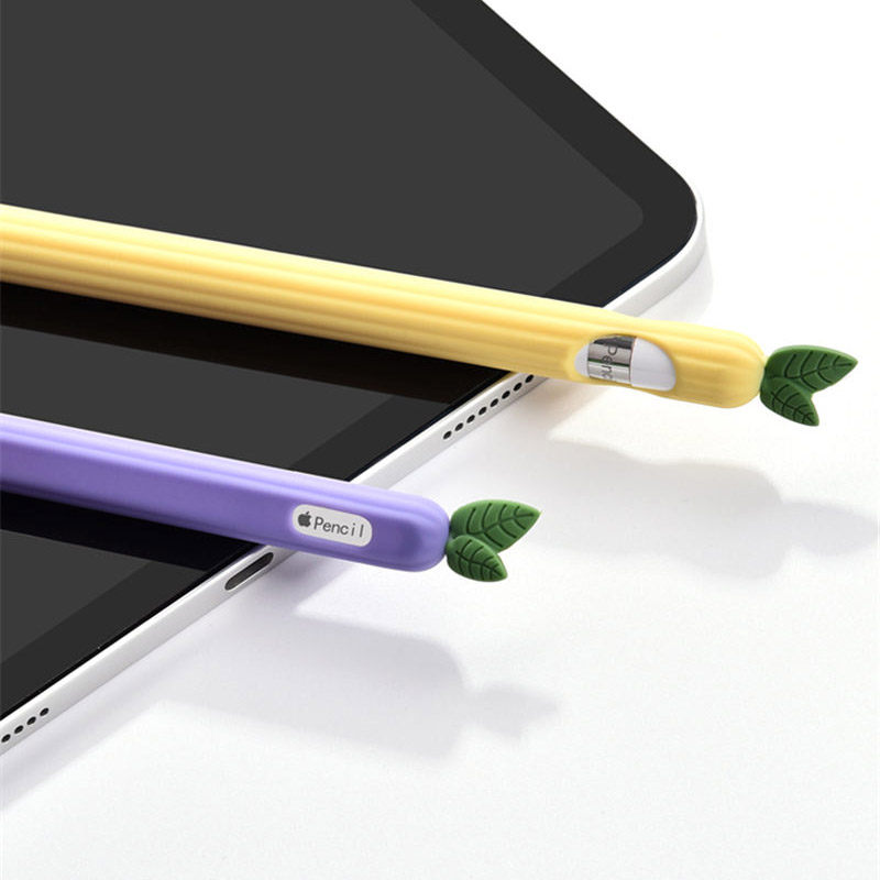 เคสซิลิโคนสำหรับปากกา-ipad-ลายใบไม้-กันฝุ่น-กันรอยขีดข่วน-สำหรับ-apple-pencil-gen-1-2-case