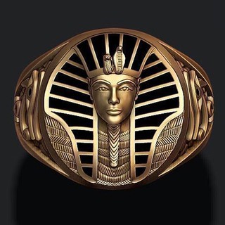 ที่ขายดีที่สุดของอียิปต์ฟาโรห์ตุตันคามุนแหวนแหวนทองหน้ากากนกอินทรีพระเจ้าตางูแหวนผู้ชาย de2-2706