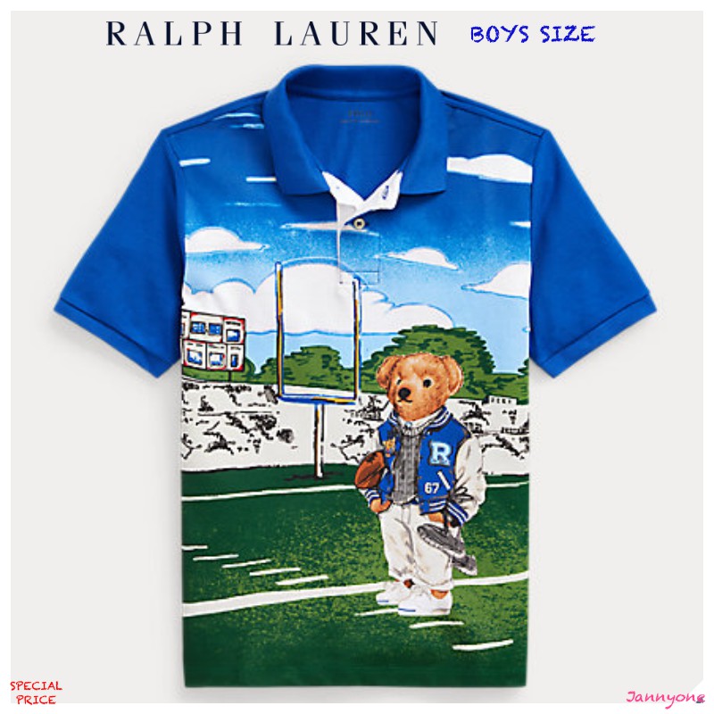 ralph-lauren-football-bear-cotton-mesh-polo-เด็กโตผู้ชายอเมริกาอายุ-8-20-ปี