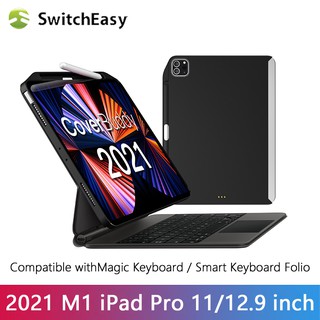 Switcheasy CoverBuddy [อัพเกรด 2021] M1 สําหรับ Apple iPad Pro 11 นิ้ว (รุ่นที่ 3) iPad Air 10.9 นิ้ว (รุ่นที่ 4) 12.9 นิ้ว 2021&2020& 2018 เข้ากันได้กับคีย์บอร์ดวิเศษ