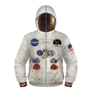 เสื้อแจ็กเก็ต คอสเพลย์ นักบินอวกาศ 3 มิติ มีซิป สําหรับเด็กผู้ชาย