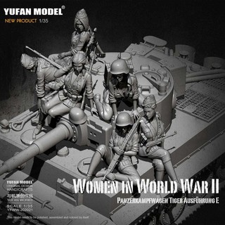 1/35 YUFAN original WWII ทหารหญิงเยอรมัน 6-man ชุด, ทหารเรซิ่น YFWW-2065