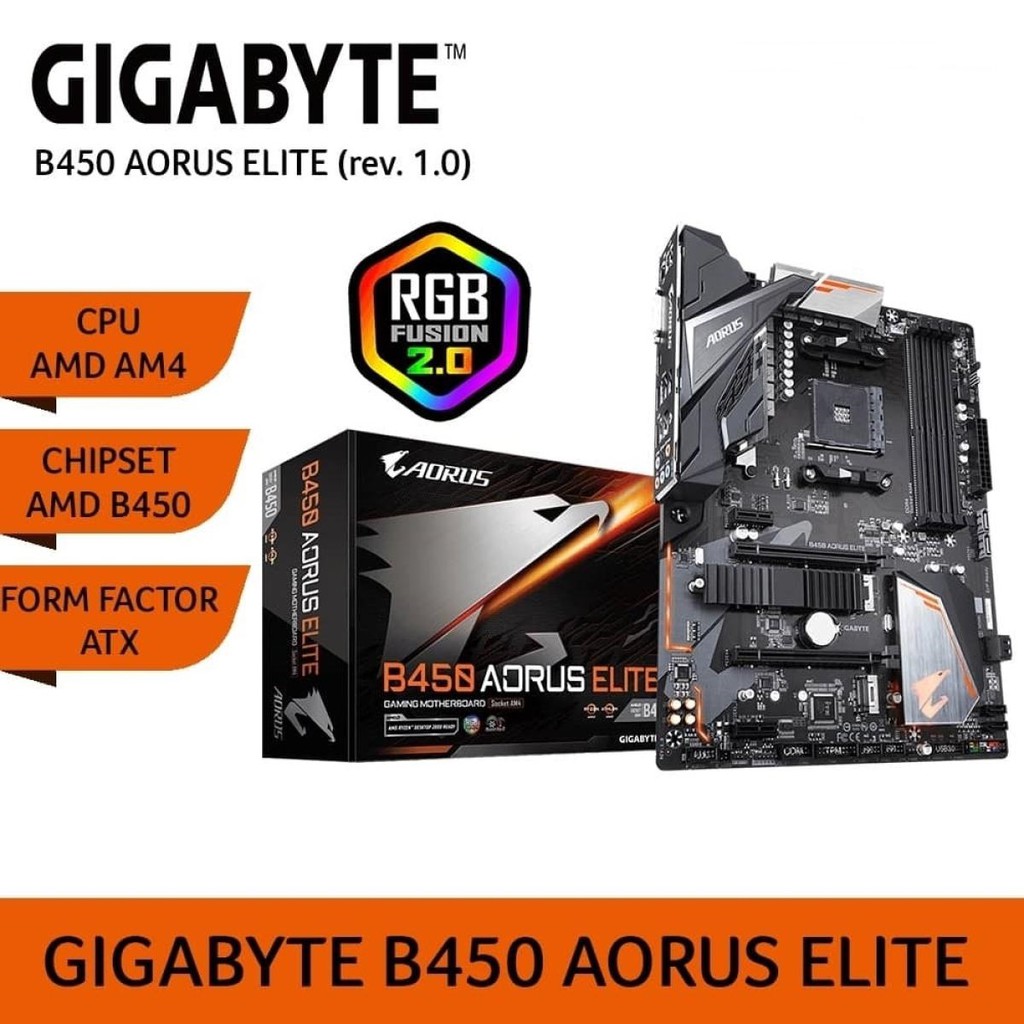 MAINBOARD AM4 GIGABYTE B450 AORUS ELITE 3 Y