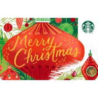 สินค้า บัตร Starbucks ลาย Merry Christmas / บัตรเปล่า