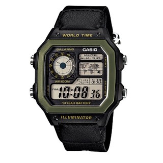Casio Standard นาฬิกาข้อมือ คาสิโอ รุ่น AE-1200WHB-1BVDF - สีดำ