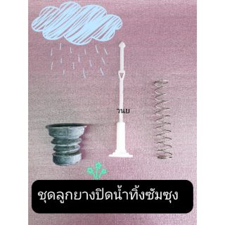 ภาพขนาดย่อของสินค้าลูกยางปิดน้ำทิ้งซัมซุง-ซิงเกอร์ 1ชุดมี 3 ชิ้น สปริง+ลูกยาง+ศรดึงน้ำ WT13J7 รุ่น L