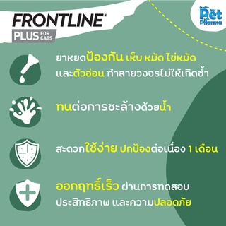 ภาพขนาดย่อของภาพหน้าปกสินค้าFrontline Plus ยาหยดแมว ป้องกันเห็บหมัด (สำหรับแมวหรือลูกแมว อายุ 8 สัปดาห์ขึ้นไป) จากร้าน qualitypetpharma บน Shopee