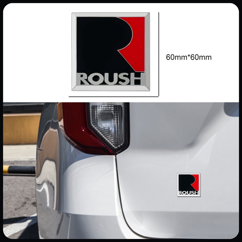3D โลหะ R Roush โลโก้สัญลักษณ์ด้านหลัง Badge รถ Trunk สติกเกอร์รถยนต์ ...