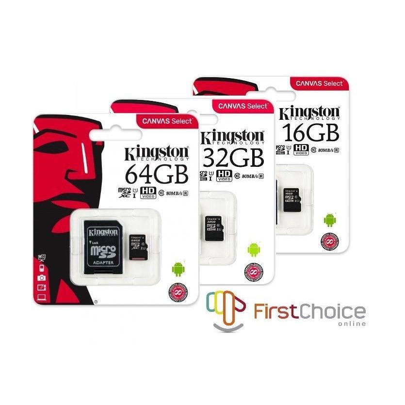 ภาพขนาดย่อของภาพหน้าปกสินค้าการ์ดหน่วยความจำการ์ดหน่วยความจํา Kingston 16 Gb 32 Gb 64 Gb Micro Sdhc 80mb / S Tf จากร้าน jianmostory.th บน Shopee