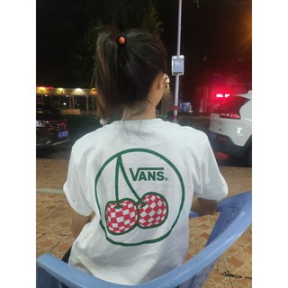 【NEW】Vans Cherry Tcherry เสื้อยืดสําหรับผู้ใหญ่ Vn0A4Qebwht